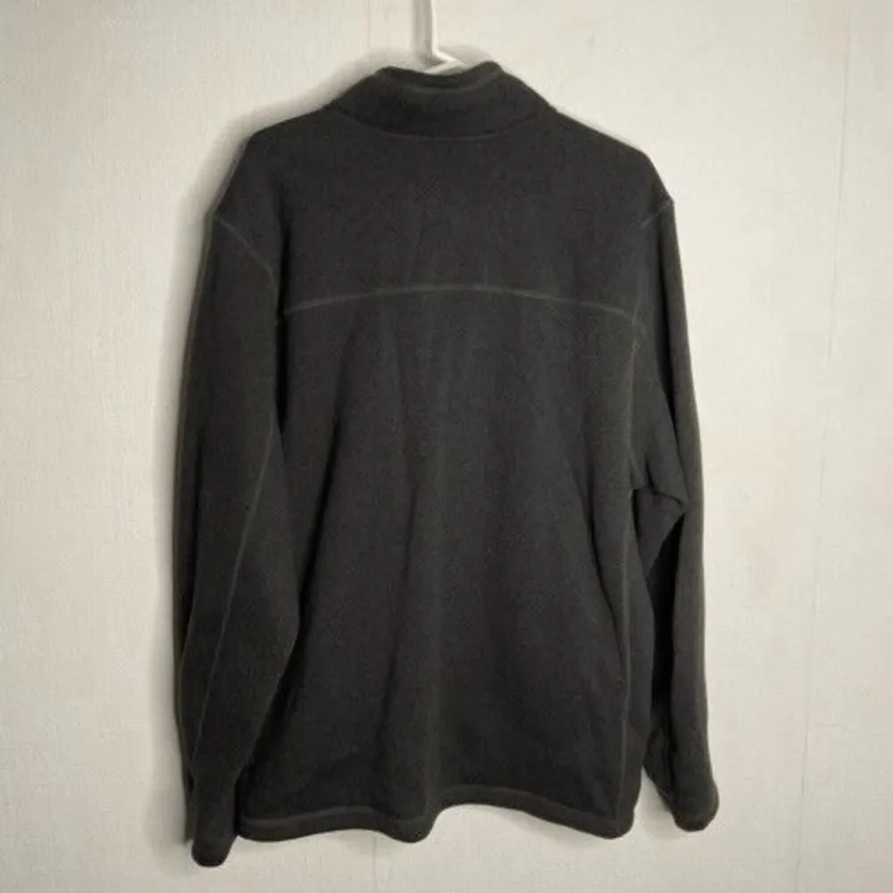 VTG The North Face Men Size XXL Gray 1/4 Zip Mockneck Sherpa Fleece Knit Sweater